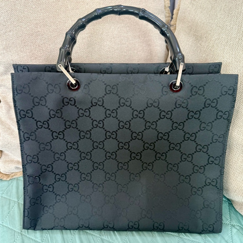 Gucci Bamboo GG Canvas Tote
